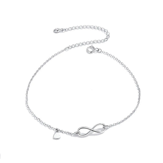 Tornozeleira Infinito Elegance em Prata 925